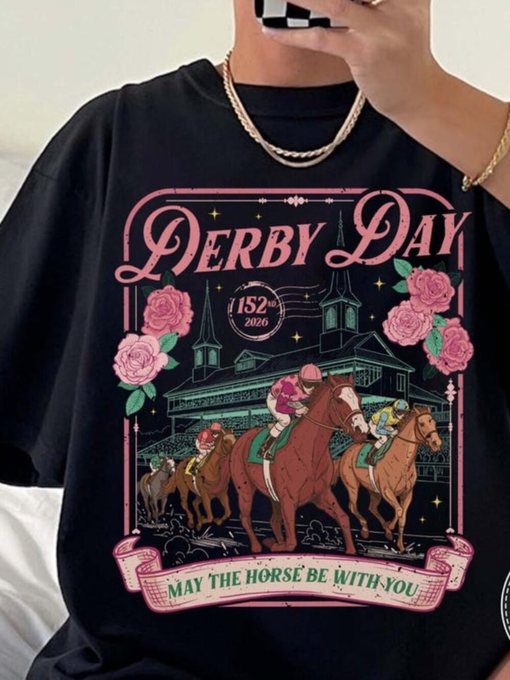 Derby Day T-shirt, Retro Horse Racing Graphic Tee